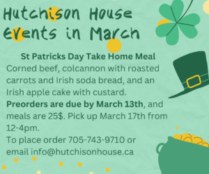 Hutchison House Events in March